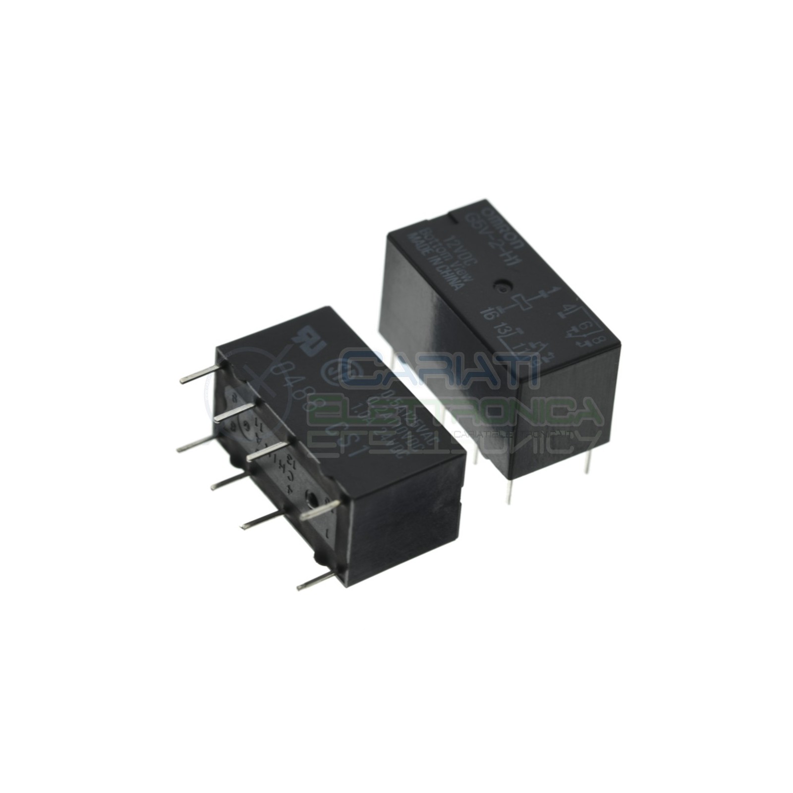 Relè G5V-2-H1 Bobina 12V Dc DPDT 2A doppio scambio Omron Omron