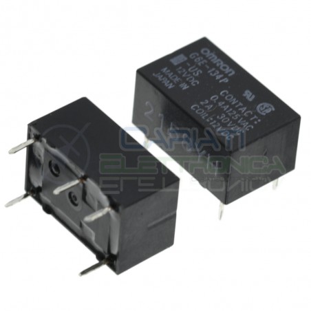 Relay G6E-134P-US Coil Voltage 12V Dc SPDT 2A 30V 0.4A 125V OmronOmron