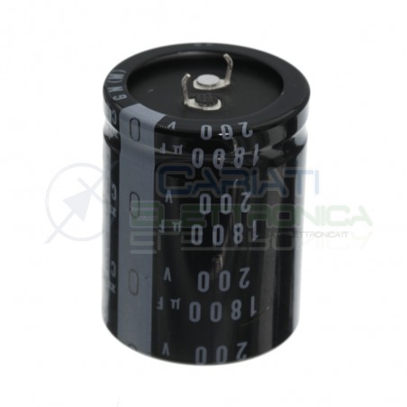1800uF 200V Condensatore Elelettrolitico Snap-In 35x45mm 105° passo 10mm Nichicon Nichicon