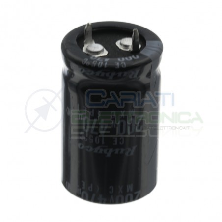 470uF 200V Electrolytic Capacitor Snap-In 22x35mm 105° pin pitch 10mmRubycon