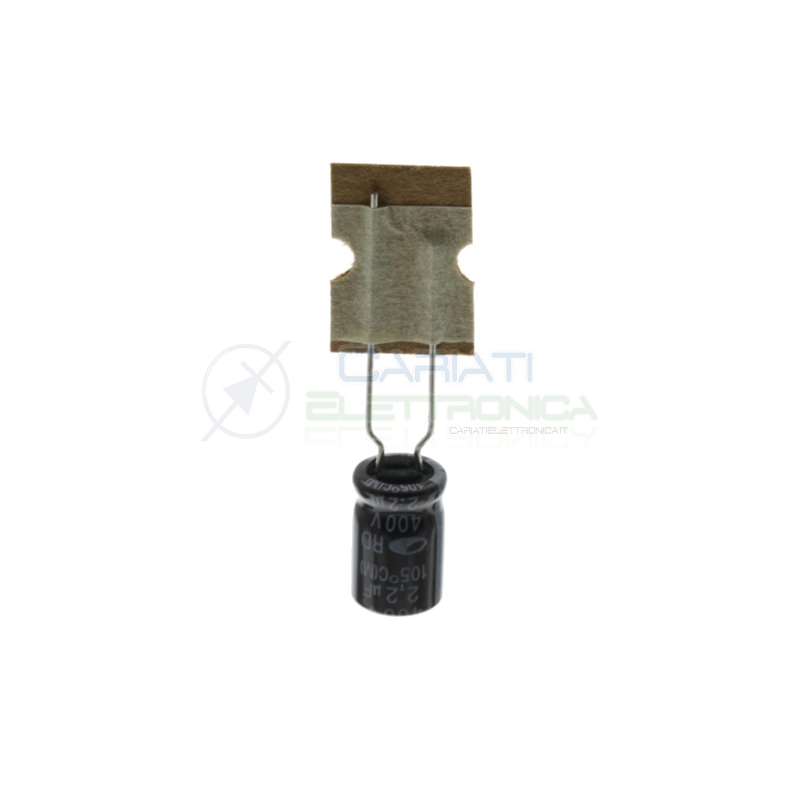 10 pezzi 2,2uF 400V Condensatore Elelettrolitico 8x11mm 105° passo 5mm Samwha