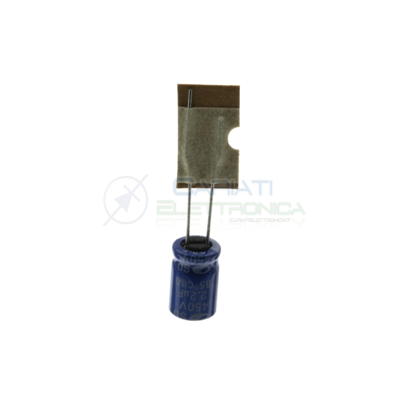 10 pezzi 2,2uF 450V Condensatore Elelettrolitico 8x11mm 85° passo 3,5mm Samwha