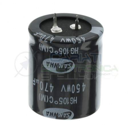 470uF 450V Electrolytic Capacitor 35x40mm 105° pin pitch 10mmSamwha