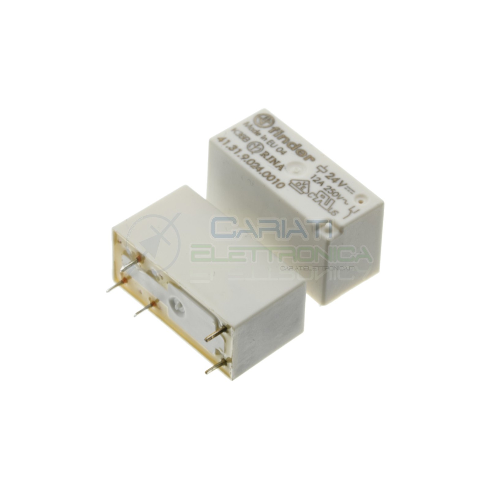 Relay 41.31.9.024.0010 voltage coil 24V DC SPDT 12A 30Vdc 250Vac 5 pin FinderFinder