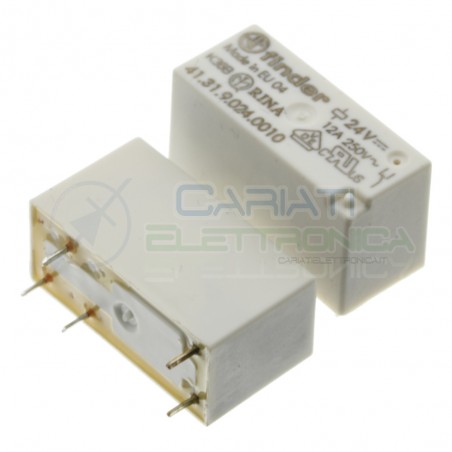 Relay 41.31.9.024.0010 voltage coil 24V DC SPDT 12A 30Vdc 250Vac 5 pin FinderFinder