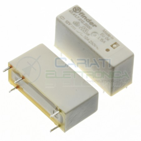 Relè 43.41.7.012.2000 bobina 12V DC SPDT 10A 30Vdc 250Vac 5 pin Finder Finder