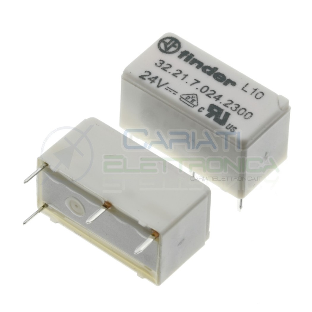 Relè 32.21.7.024.2300 bobina 24V DC SPST 6A 30Vdc 250Vac 4 pin Finder Finder