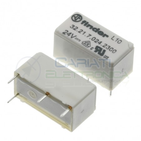 Relè 32.21.7.024.2300 bobina 24V DC SPST 6A 30Vdc 250Vac 4 pin Finder Finder