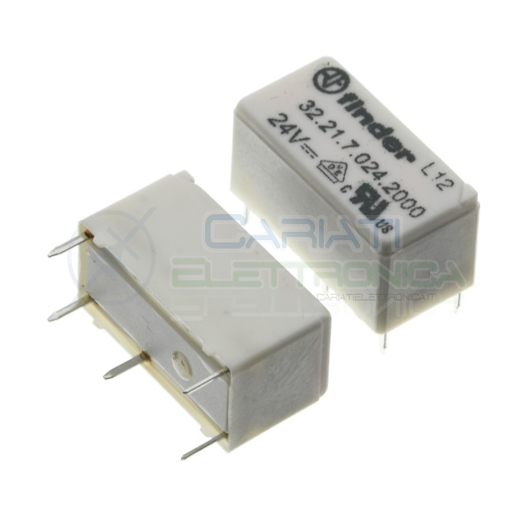 Relè 32.21.7.024.2000 bobina 24V DC SPST 6A 30Vdc 250Vac 4 pin Finder Finder