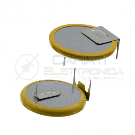 CR2450 Batteria 3V 530mah a saldare pila a bottone 3 Pin Extracell Extracell