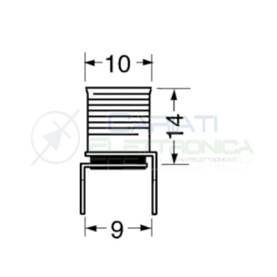 2 pcs Holder lamp E10 in metal pitch pin 9mm