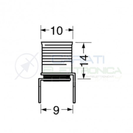 2 pcs Holder lamp E10 in metal pitch pin 9mm