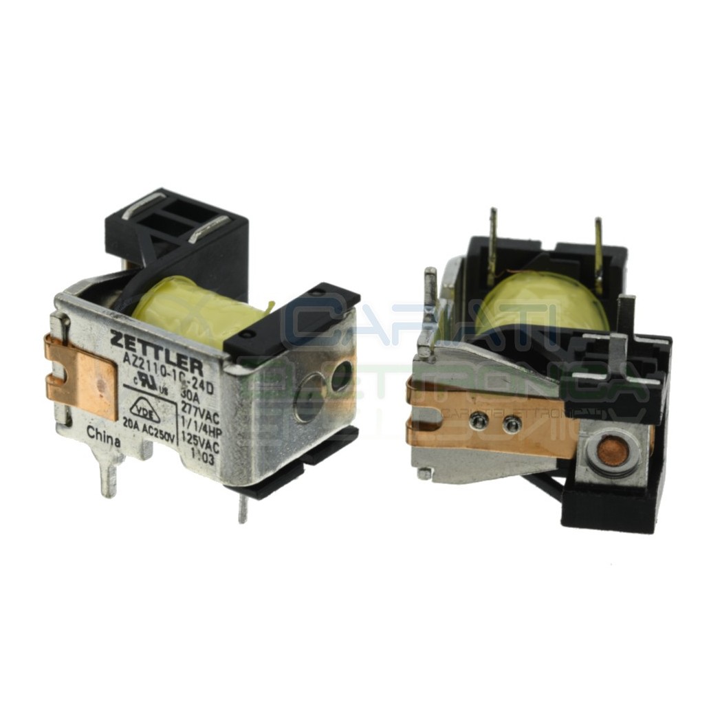 Relay AZ2110-1C-24D Voltage coil 24V Spdt 20A 30Vdc 250Vac 5 pin ZETTLERZettler