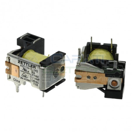 Relè AZ2110-1C-24D Bobina 24V Spdt 20A 30Vdc 250Vac 5 pin ZETTLER Zettler