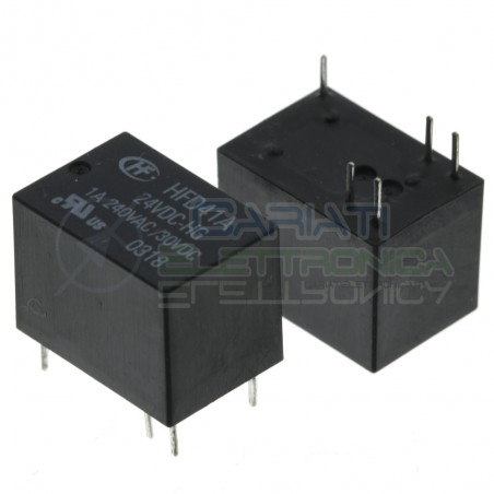 Relè HFD41A Bobina 24V Spdt 1A 30Vdc 240Vac 5 pin HONGFA RELAY