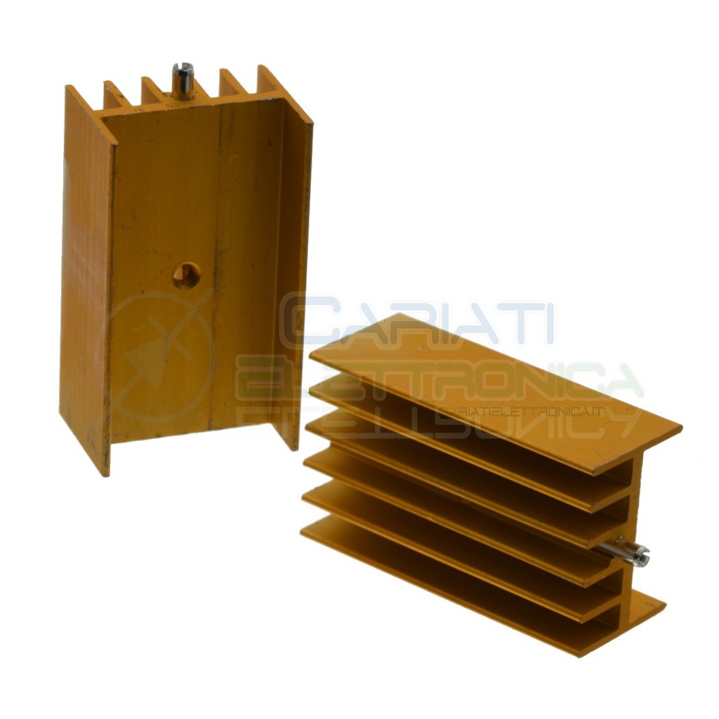 Heatsink in aluminium 23x16,5x40 mm