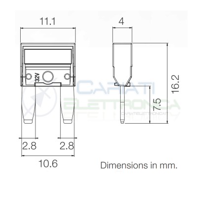 5 Pcs Blade Fuse 10A 32V fast 11,9mm for car camperMta