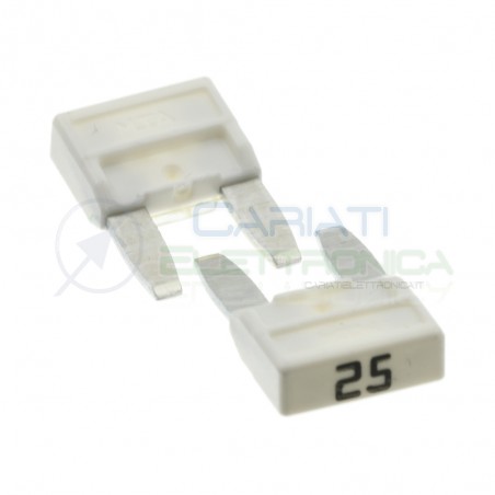 5 Pezzi Fusibile a Lama 25A 32V 11,9mm rapido Auto moto camper Mta