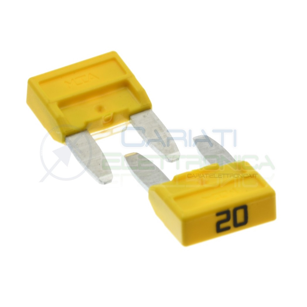 5 Pezzi Fusibile a Lama 20A 32V 11,9mm rapido Auto moto camper Mta