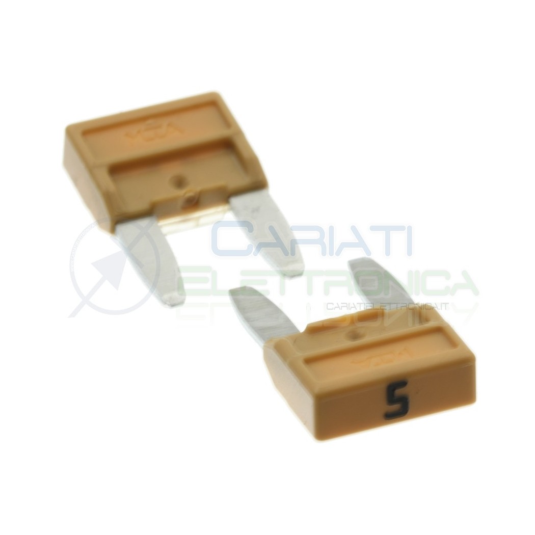 5 Pezzi Fusibile a Lama 5A 32V 11,9mm rapido Auto moto camper Mta