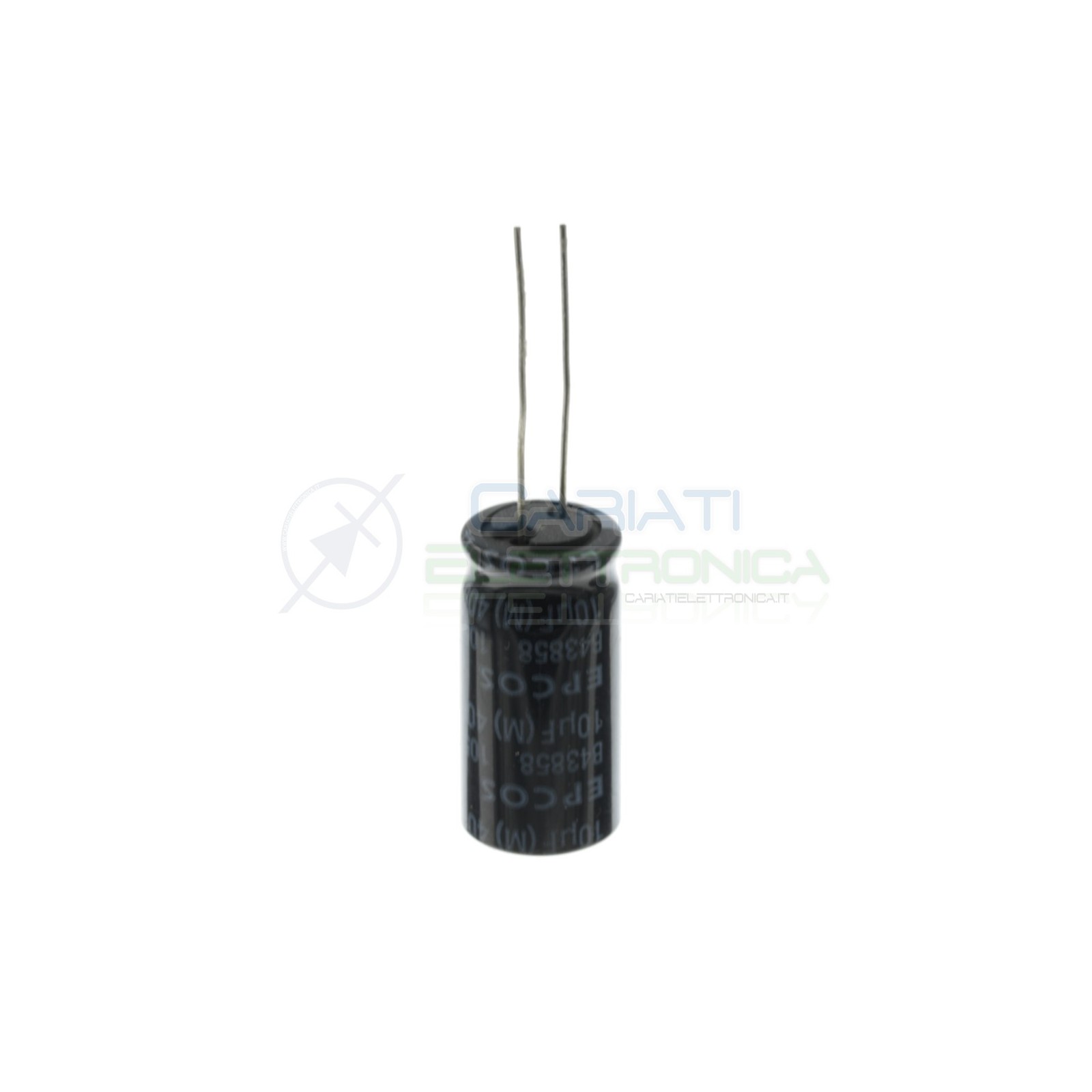 2 pezzi 10uF 400V Condensatore Elettrolitico 25x13mm 105° passo 5mm EPCOS