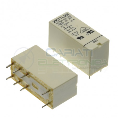 Relè AZ764-1CH-18D Bobina 18V SPDT 16A 30Vdc 16A 250Vac 8 pin Zettler