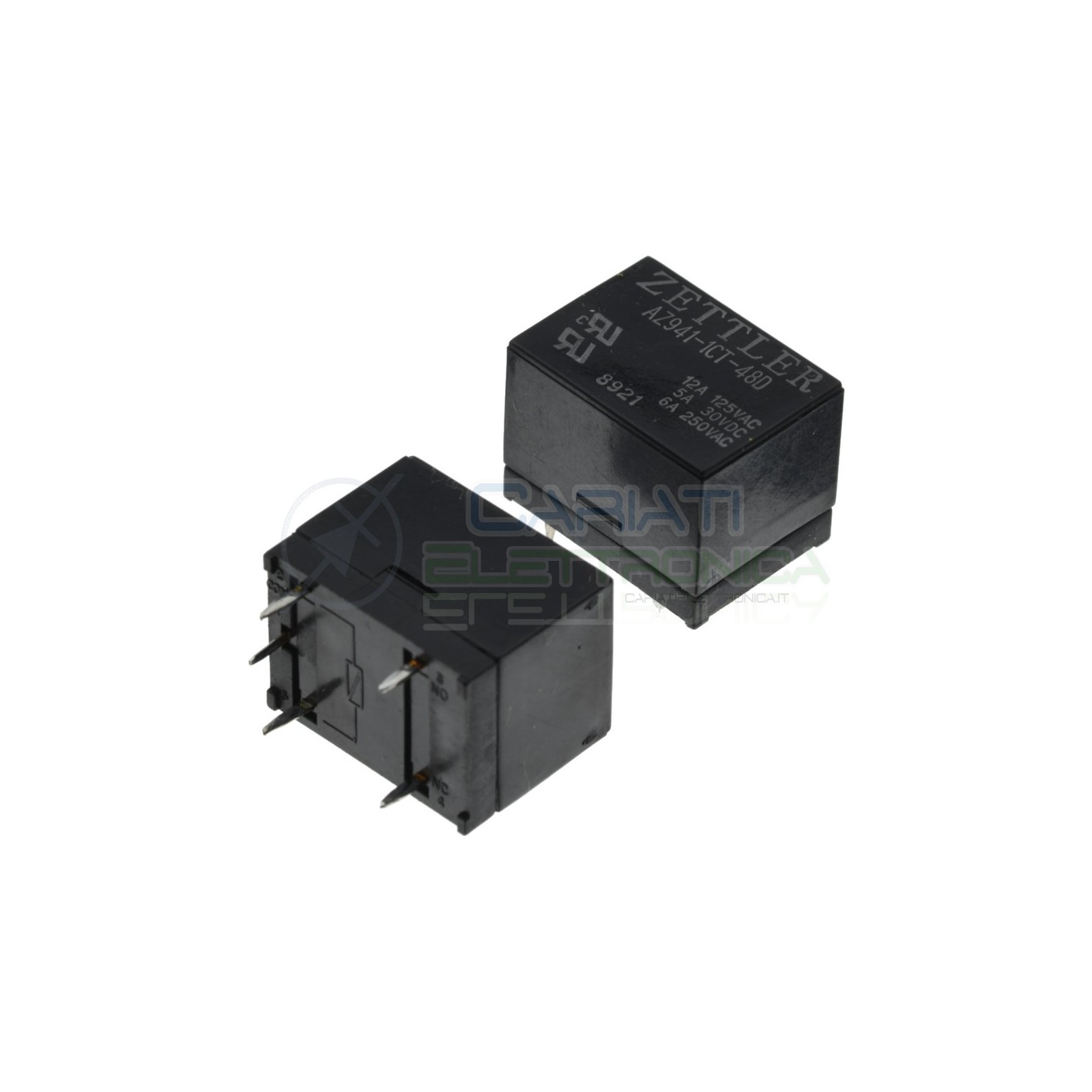 Relè AZ941-1CT-48D Bobina 48V SPDT 5A 30Vdc 6A 250Vac 5 pin Zettler