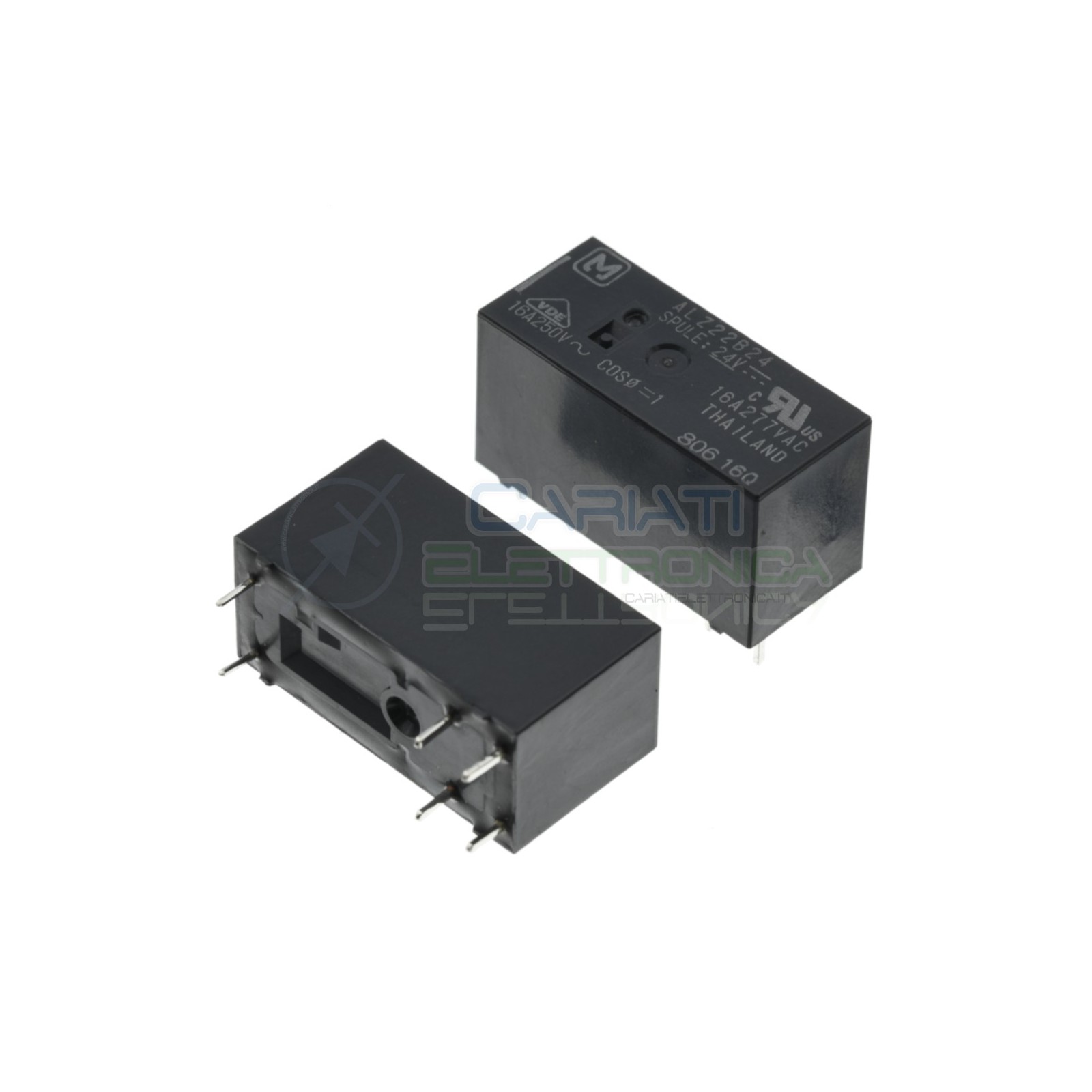 Relè ALZ22B24 Bobina 24V SPDT 16A 30Vdc 16A 250Vac 6 pin Panasonic
