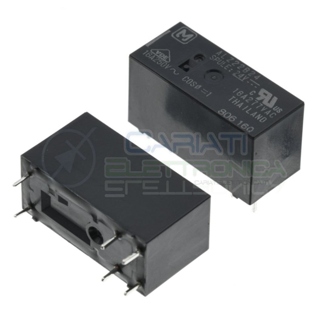Relè ALZ22B24 Bobina 24V SPDT 16A 30Vdc 16A 250Vac 6 pin Panasonic