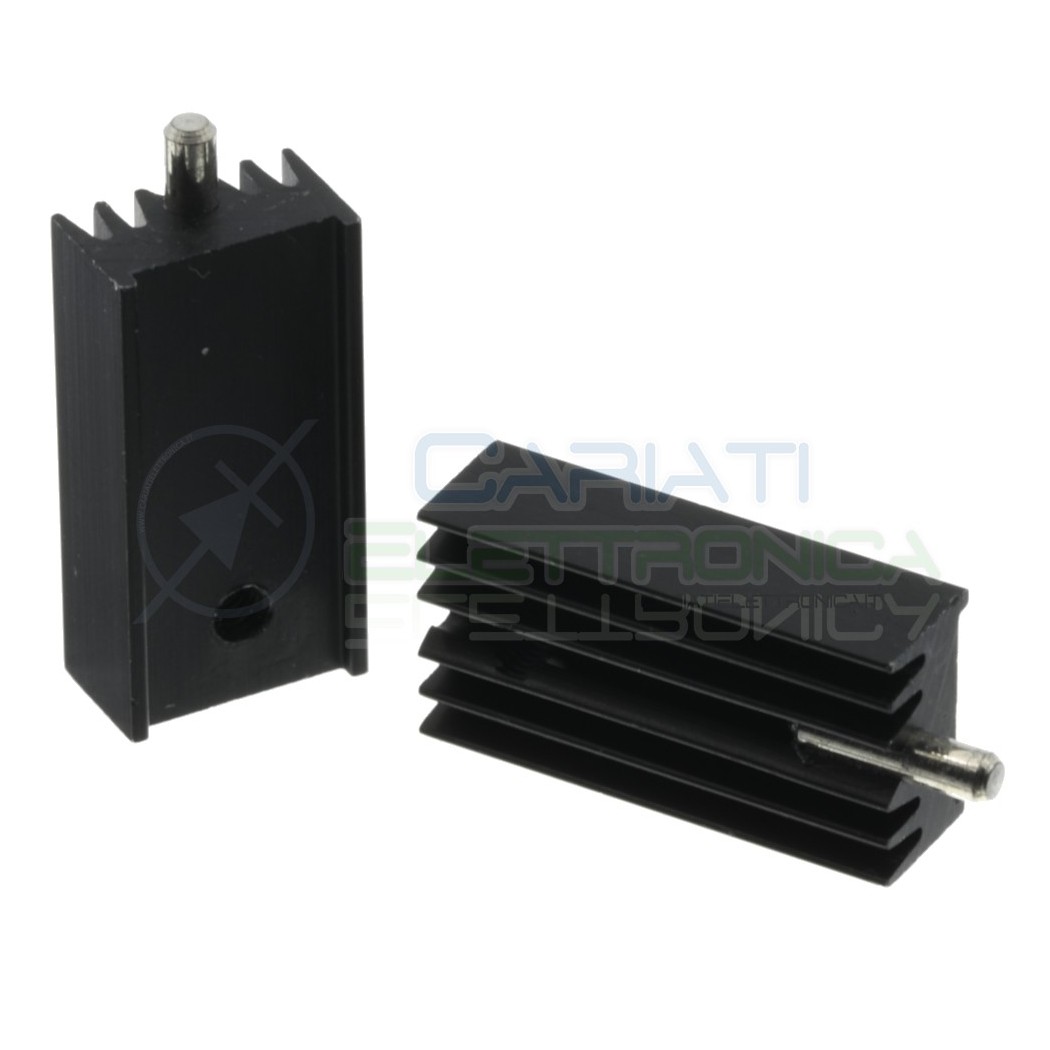 Dissipatore 12,5x7,5x25 mm Aletta di Raffreddamento in Alluminio