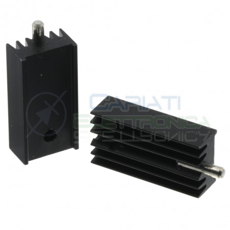 Heatsink in aluminium 12,5x7,5x25mm