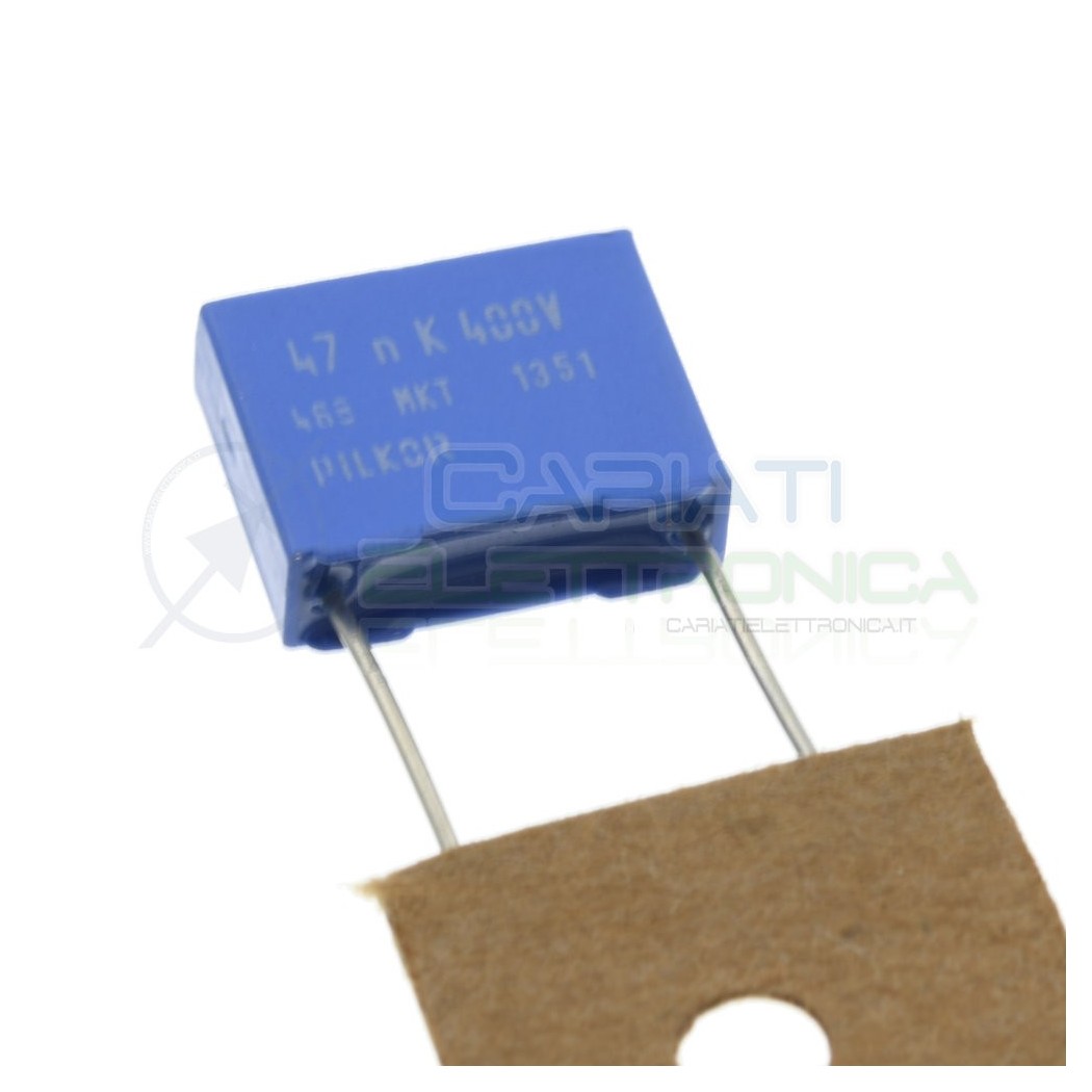 5 Pezzi Condensatore 47nF 400V in Poliestere MKP Passo 10mm 10% PILKOR ELECTRONICS