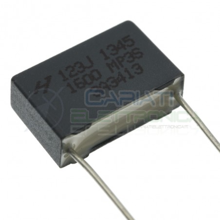 2 Pezzi Condensatore 10nF 400Vdc 1kVdc in Poliestere Passo 15mm 10%