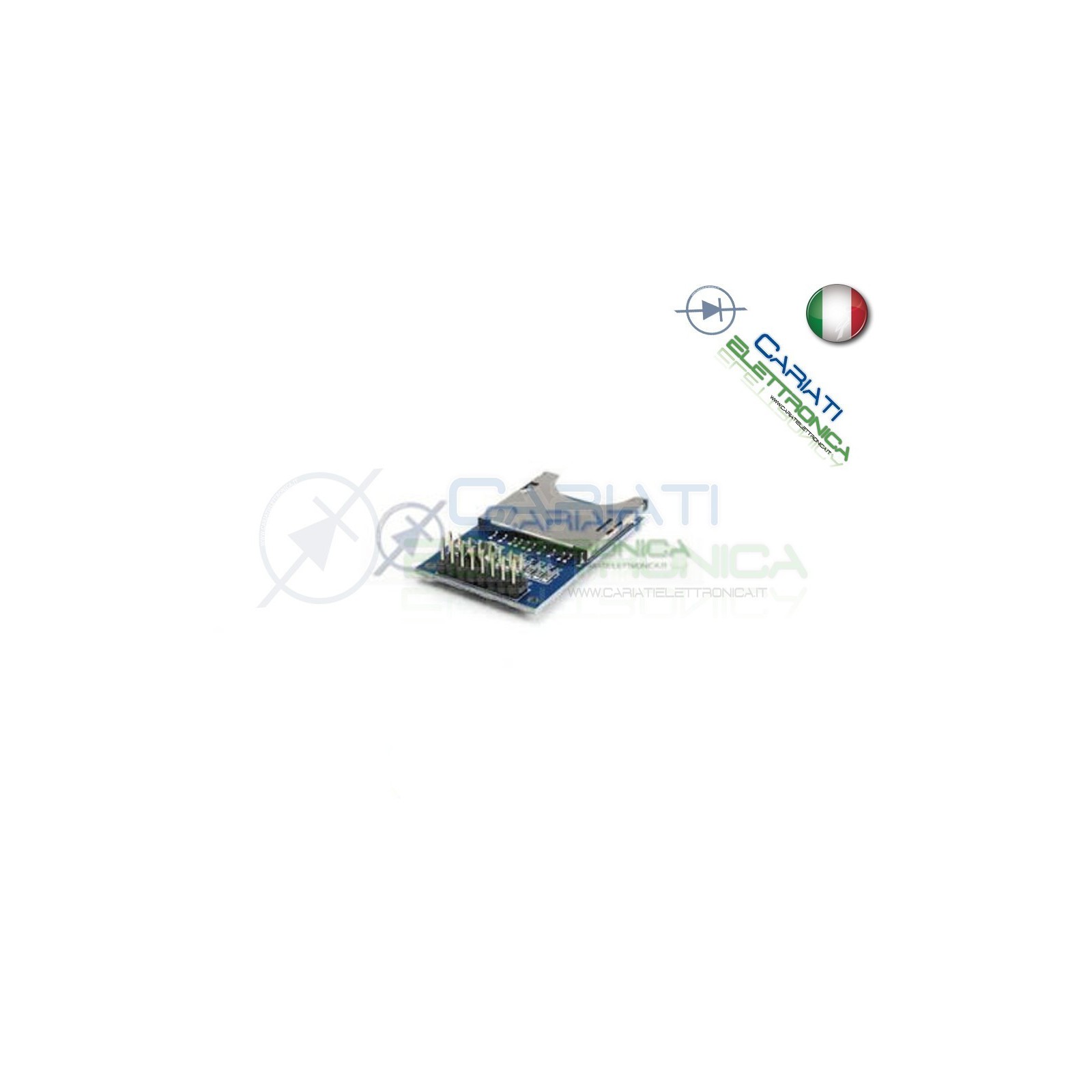 Lettore SD card reader shield writer compatibile con arduino pic
