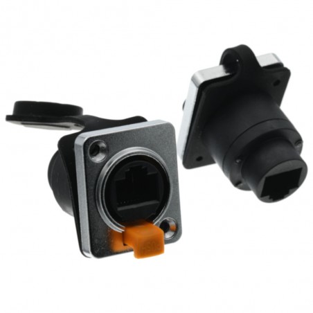 Plug socket Ethernet RJ45 Lan Panel mounting female femaleGenerico