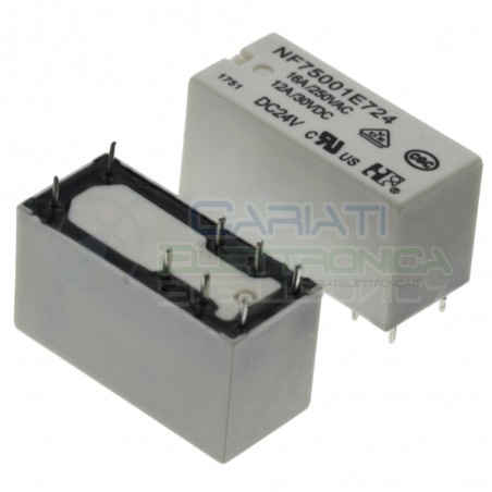 Relè NF75001E724 Bobina 24V SPDT 12A 30Vdc 16A 250Vac 8 pin NF Forward