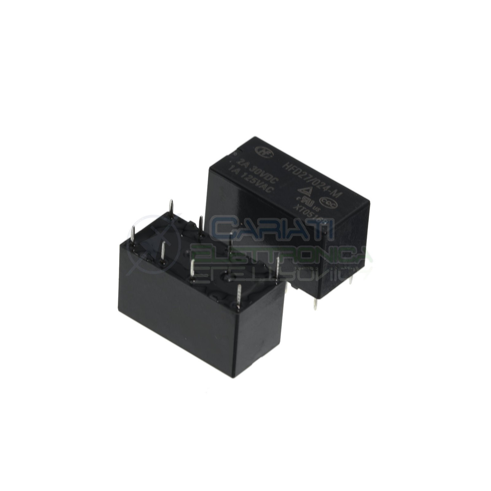Relay HFD27/024-M Voltage coil 24V DPDT 2A 30Vdc 1A 125Vac 8 pinHONGFA RELAY