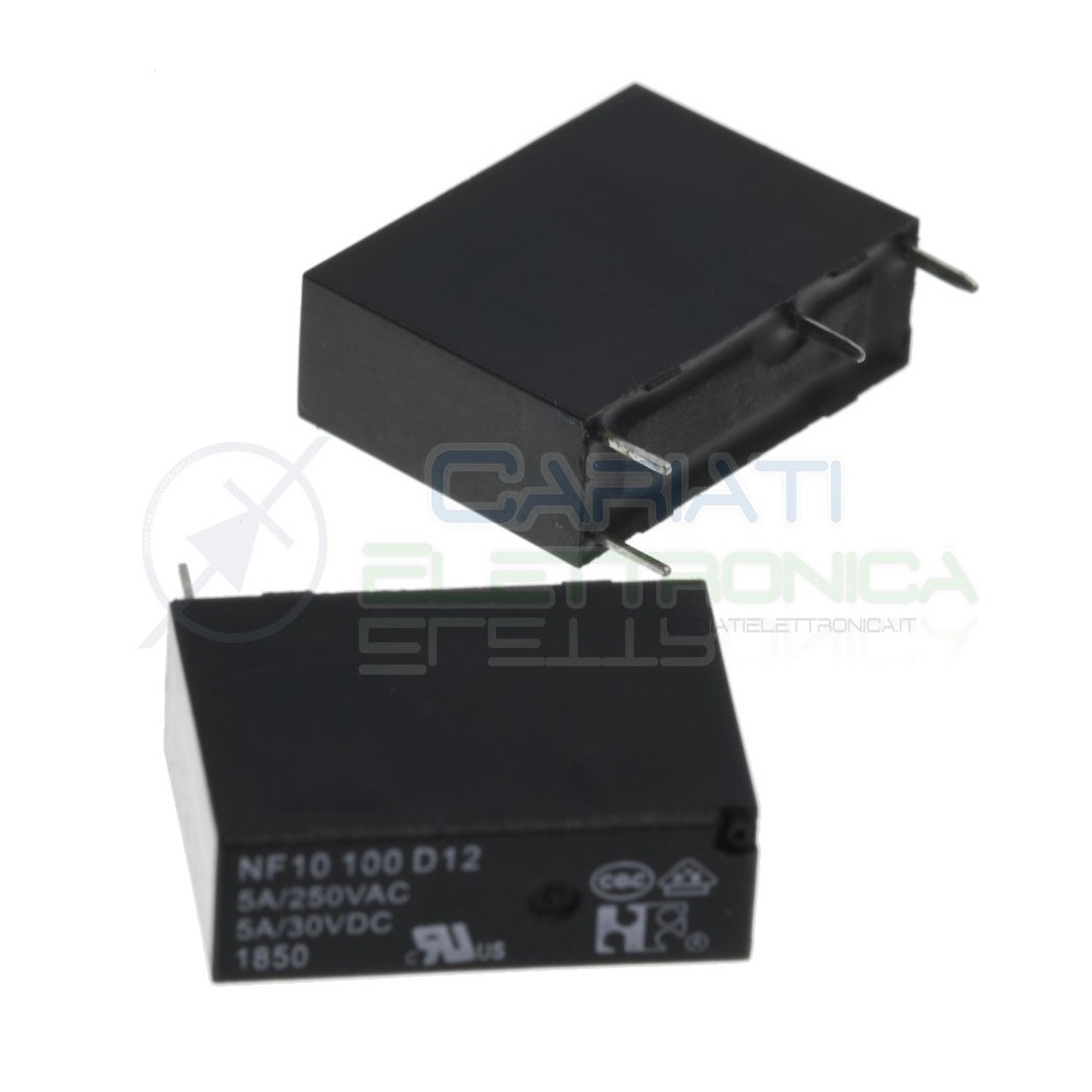 Relay NF10100D12 Voltage coil12V SPST 5A 30Vdc 5A 125Vac 4 pinNF Forward