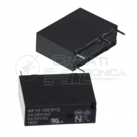 Relè NF10100D12 bobina 12V SPST 5A 30Vdc 5A 125Vac 4 pin NF Forward