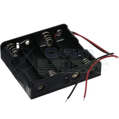 Holder Battery for 4 battery AA with cable 6VGenerico