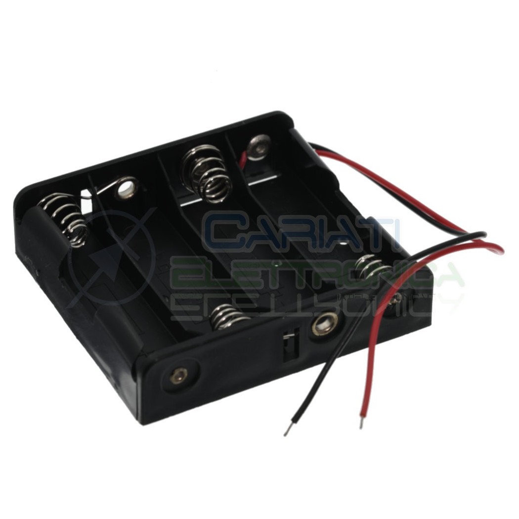 Holder Battery for 4 battery AA with cable 6VGenerico