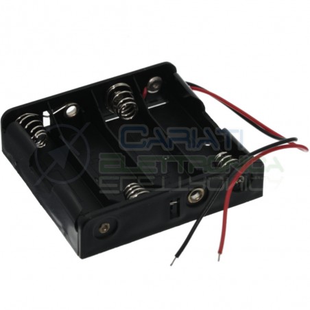 Holder Battery for 4 battery AA with cable 6VGenerico