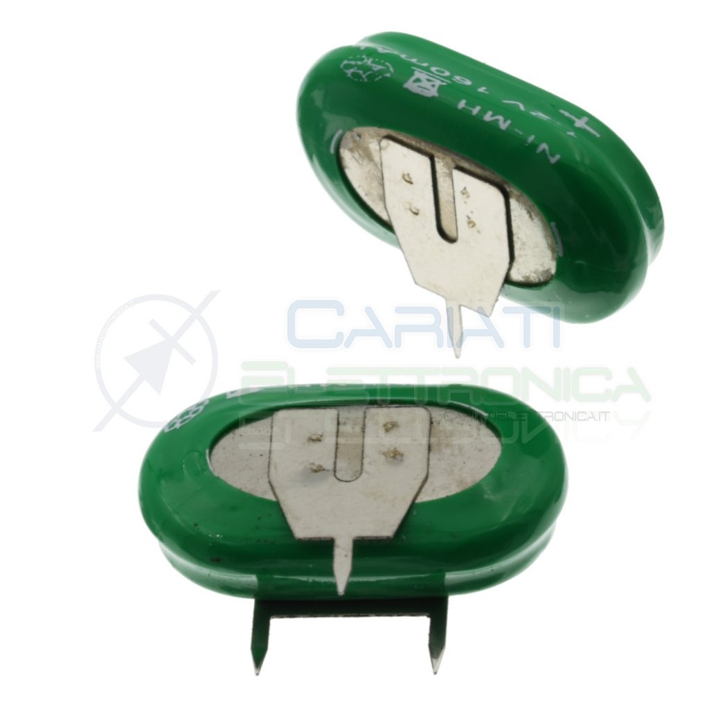 Battery rechargeable NI-Mh 1,2V 160mAh with pins for electronic Pcb boardExtracell