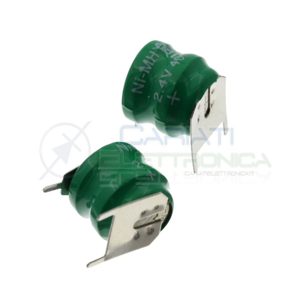 Battery rechargeable NI-Mh 2,4V 80mAh with pins for electronic Pcb board