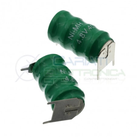 Battery rechargeable NI-Mh 4,8V 40mAh with pins for electronic Pcb boardExtracell