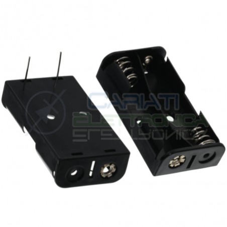 Holder Battery 2x AA LR06 with soldering pins for pcb