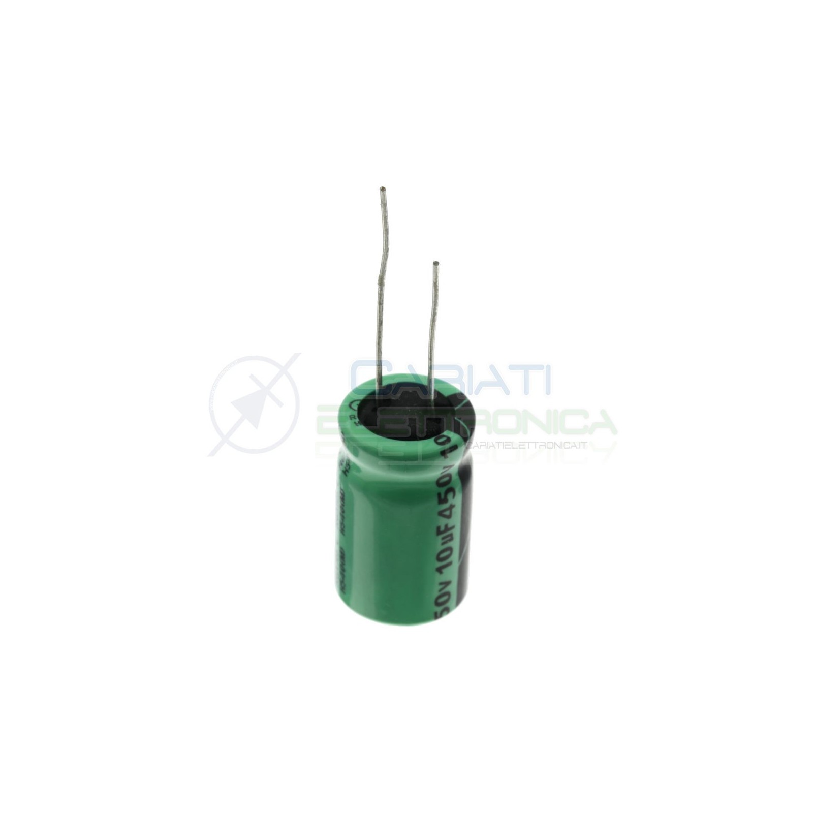 Capacitor electrolytic 10uF 450V 105°C 12,5X20mm pitch 5mmLelon