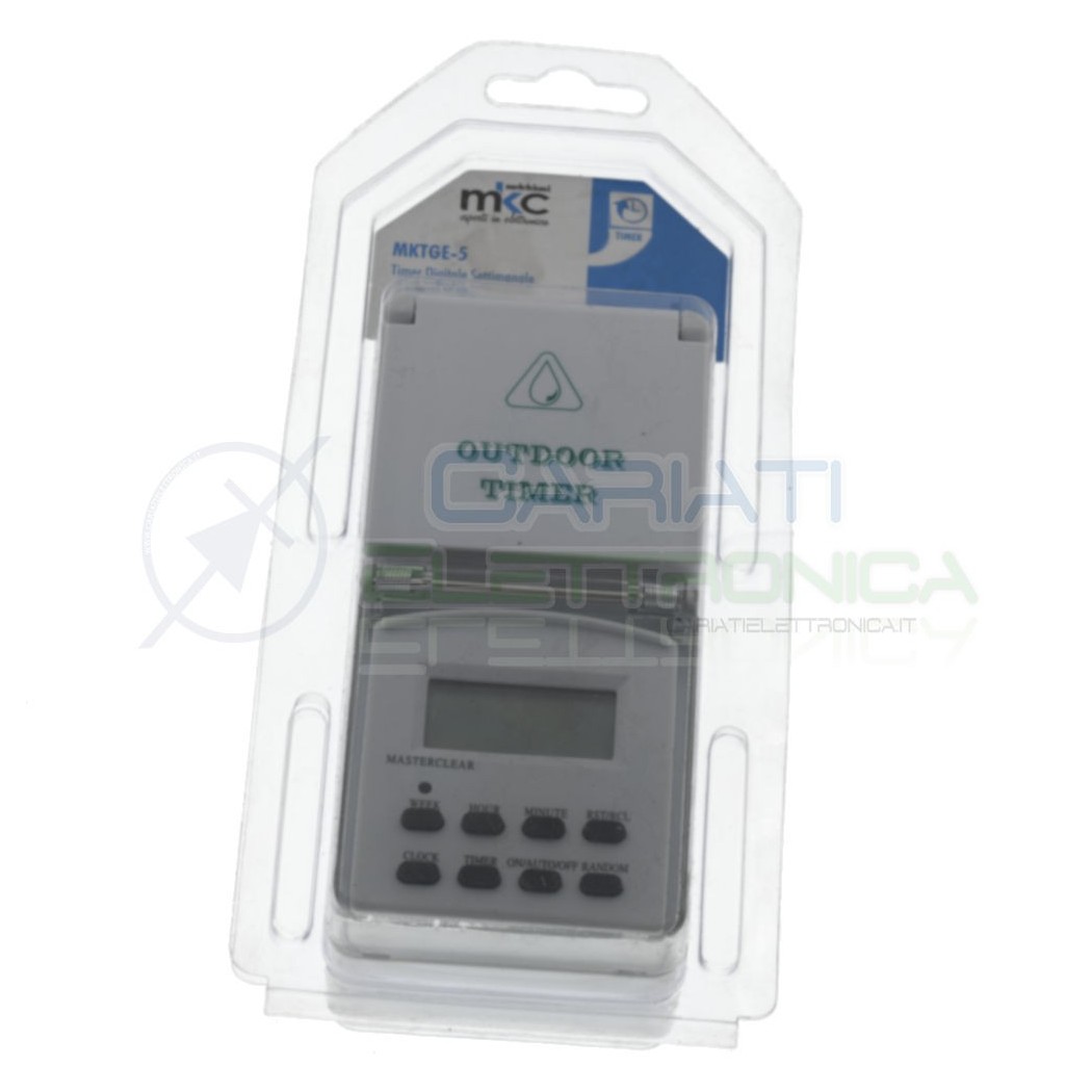Timer Digitale settimanale da esterno IP44 MKC
