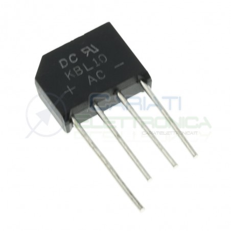 Ponte di diodi diodo raddrizzatore KBL10 4A 1000V DC COMPONENTS
