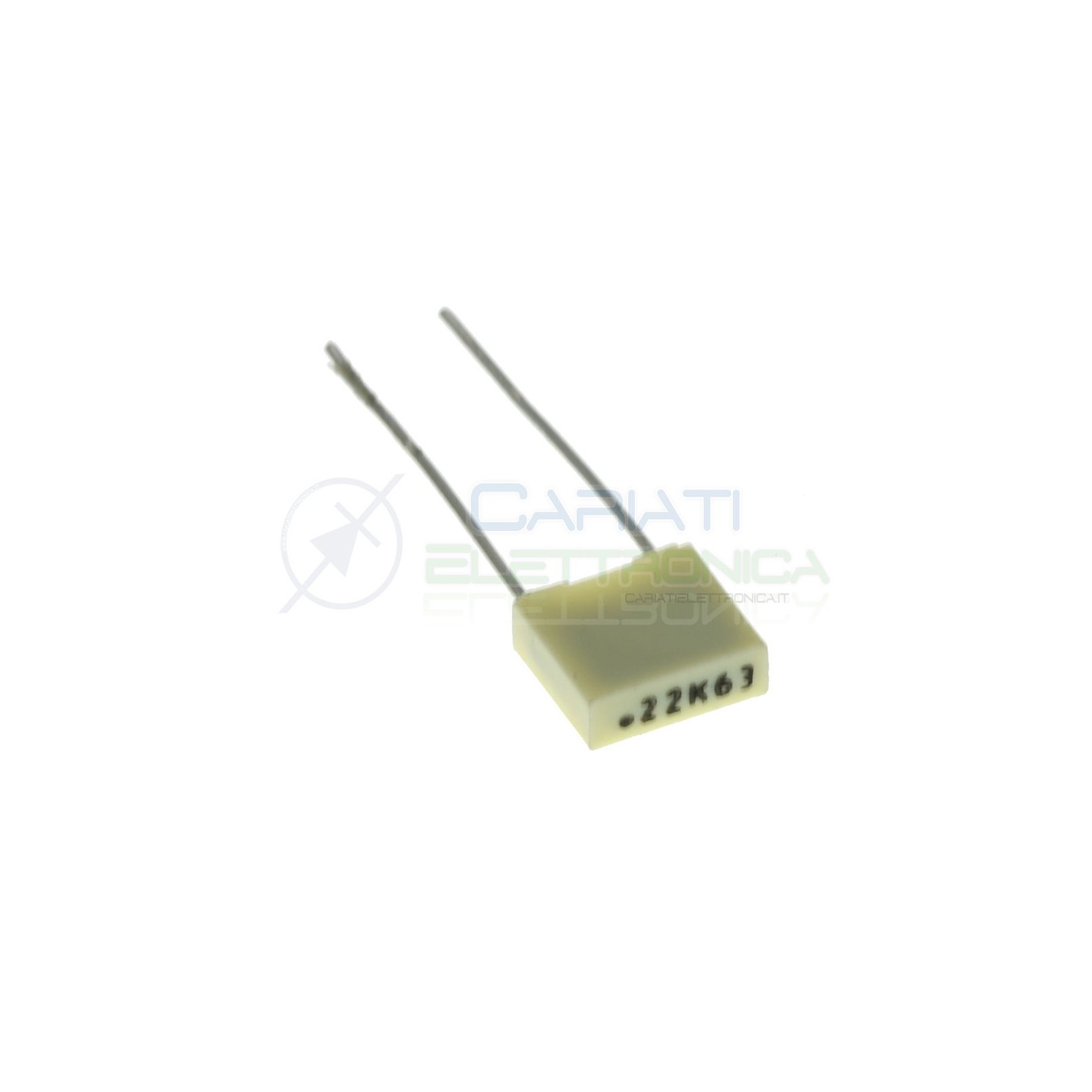 10 Pezzi Condensatore 220nF in Poliestere 63V 220 nF Passo 5mm Kemet